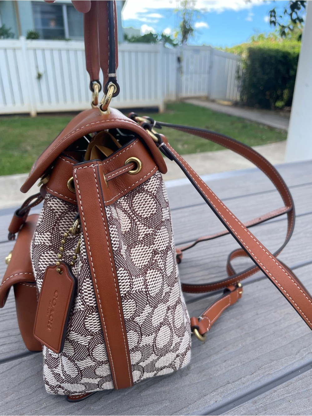 Coach Mini Riya Drawstring Backpack - Picture 6 of 16